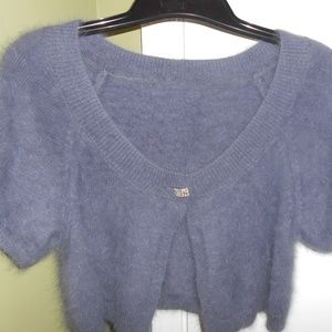 Express Design Studio Gray Angora Sweater Sz M